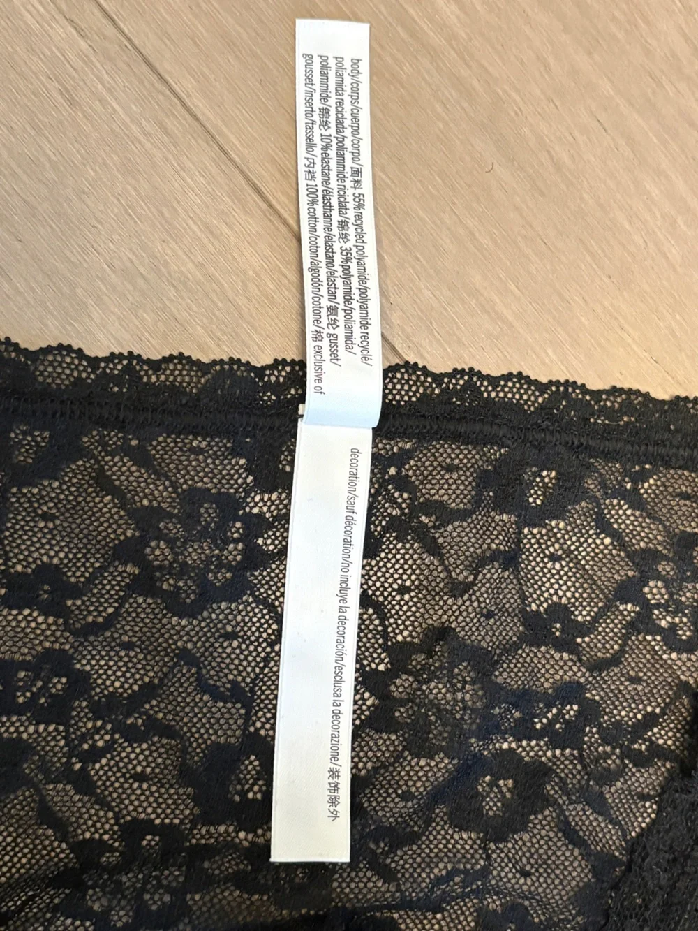 Victoria's Secret Black Floral Lace Bikini Panty (4 pair)